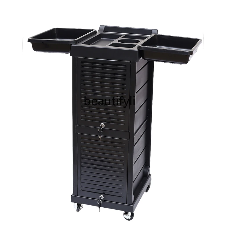 Hair Salon Bar Car Beauty Salon Trolley Barber Shop, Perm and Dyeing Shelf Cabinet Multifunctional Tool Cabinet