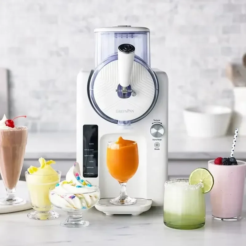 Automatic Electric Ice Cream Maker Machine 2 Quart Soft Serve Frozen Yogurt Milkshake Maker with Timer Function Energy Saving