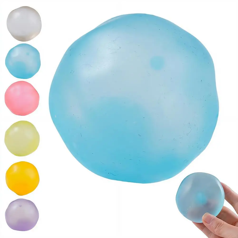 Juguetes Sensoriales Antiestrés de Mochi Plástico Transparente con Aceite de Coco y Vaselina, Divertidos Juguetes para Apretar, Regalo para Adultos
