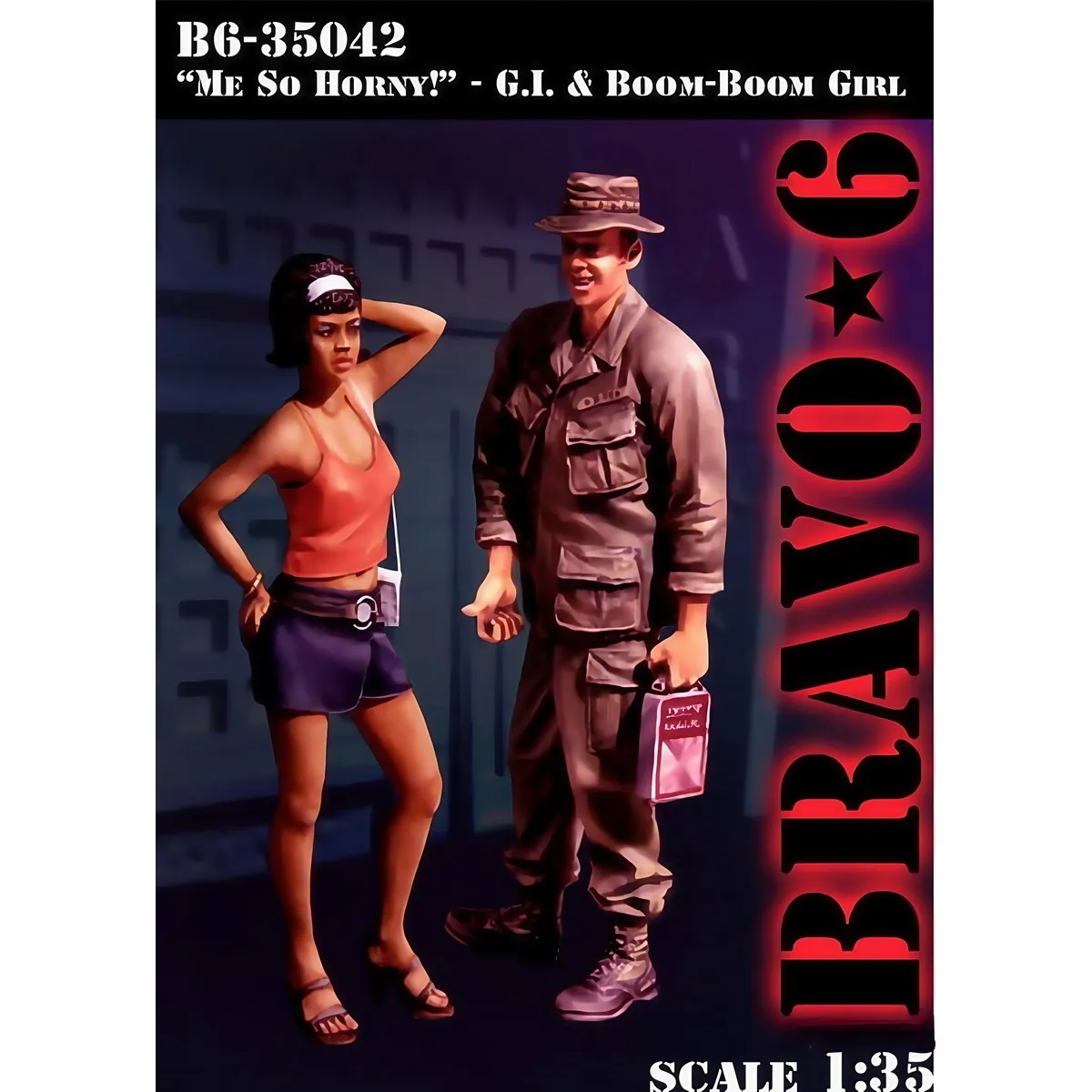 

1/35 resin unpainted model set, Vietnam War - American soldiers and Vietnamese girls' unassembled and unpainted GK, 1512R