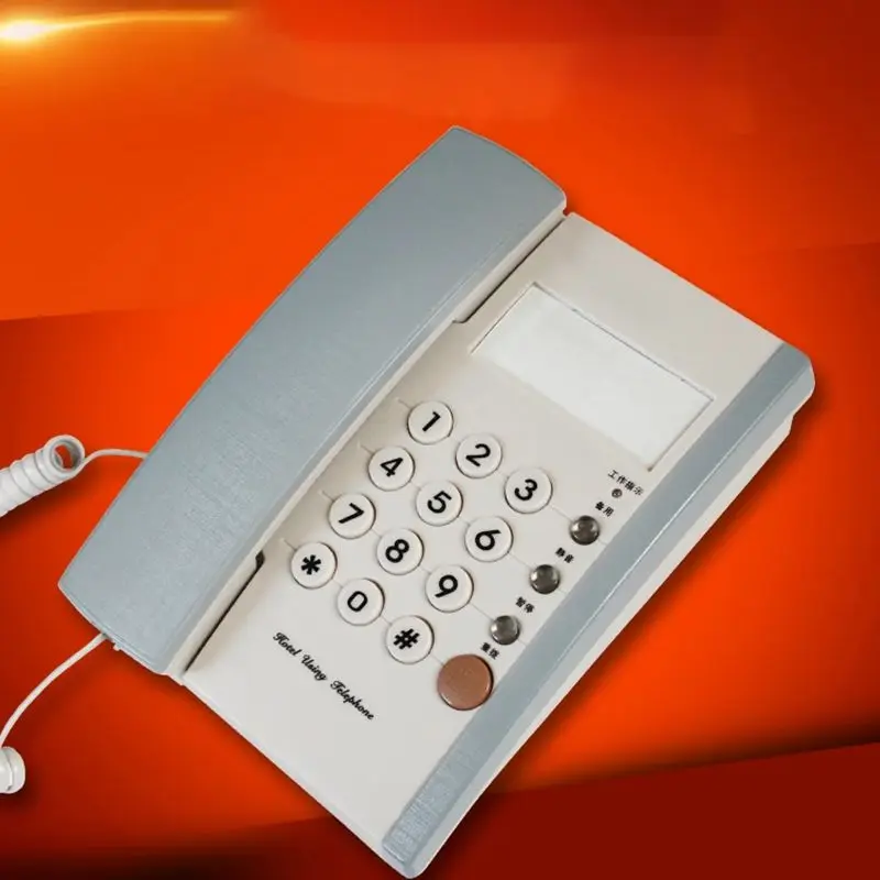 Home Office Corded Phone Telephone Desktop Wall Mountable Landline Phone with LCD Display, Redial, Call Indicator Light