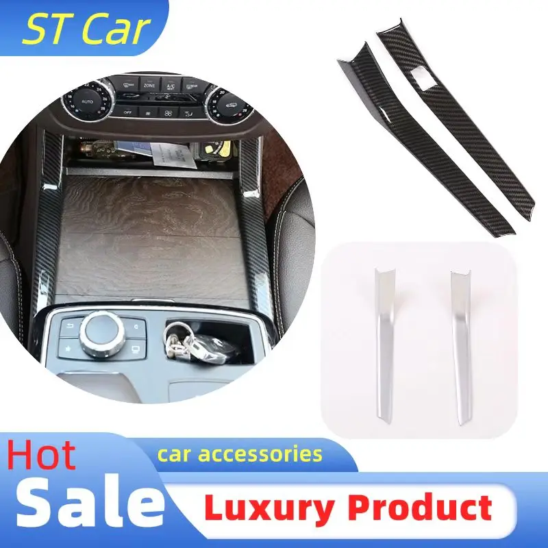 Center Tea Cup Side Strip ABS Chrome For Mercedes Benz GLE W166 Coupe C292 ML320 350 GL 450 AMG GLS X166 2013-19 Car Accessories