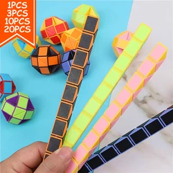 1/20Pcs Folding Magic Snake Ruler Puzzle - Antistress Educational Toy with Birthday Party Favors and Goodie Bags Party Gift