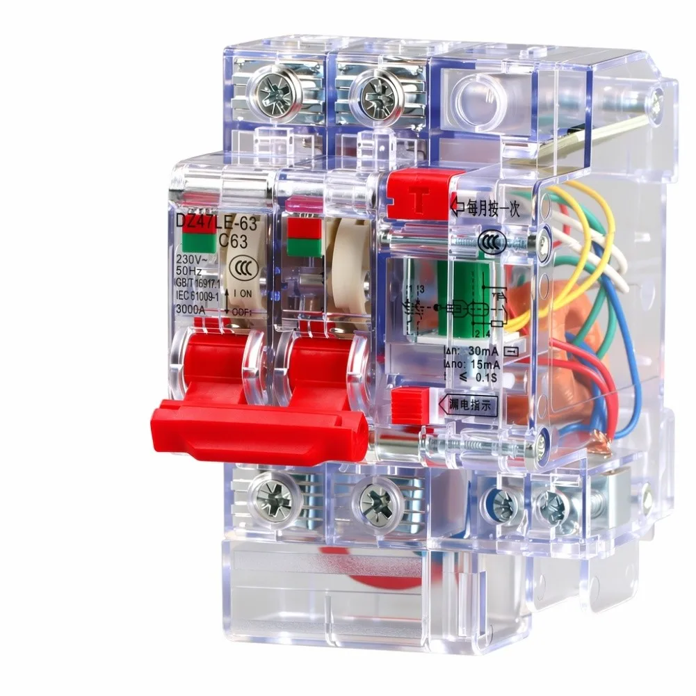 0. for 1s for Quick Response Time Internal Component Monitoring Transparent Circuit Breaker Circuit Breaker 9.45*5.4*4.5cm