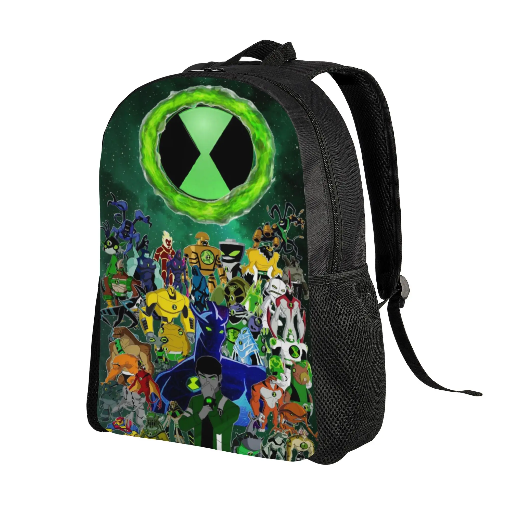 Book Pack Back to school season Alien Heroes Group Green Emblem  Versatile Backpack