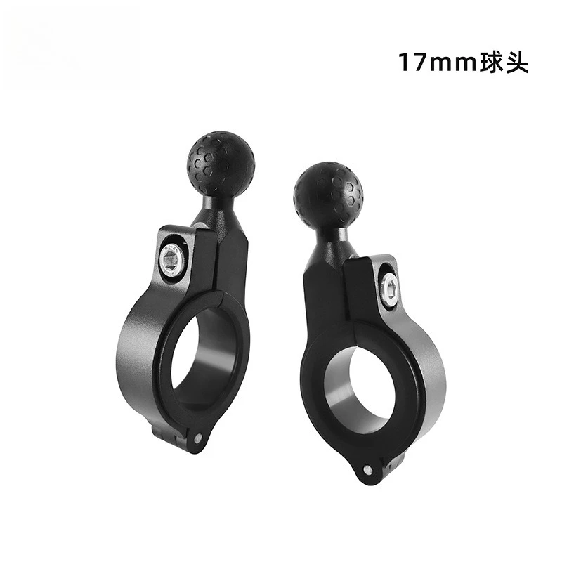 Motorcycle Handlebar Mount Base, 17mm Ball Head, Round Tube Installation Bracket for Phone Holderne Holder