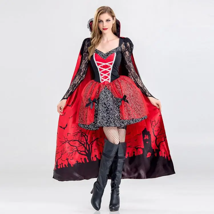 

Queen Costume Skirt Halloween Party Ghost Bride Performance Outfit Queen Ghost Party Gift Women's Traditional Clothing