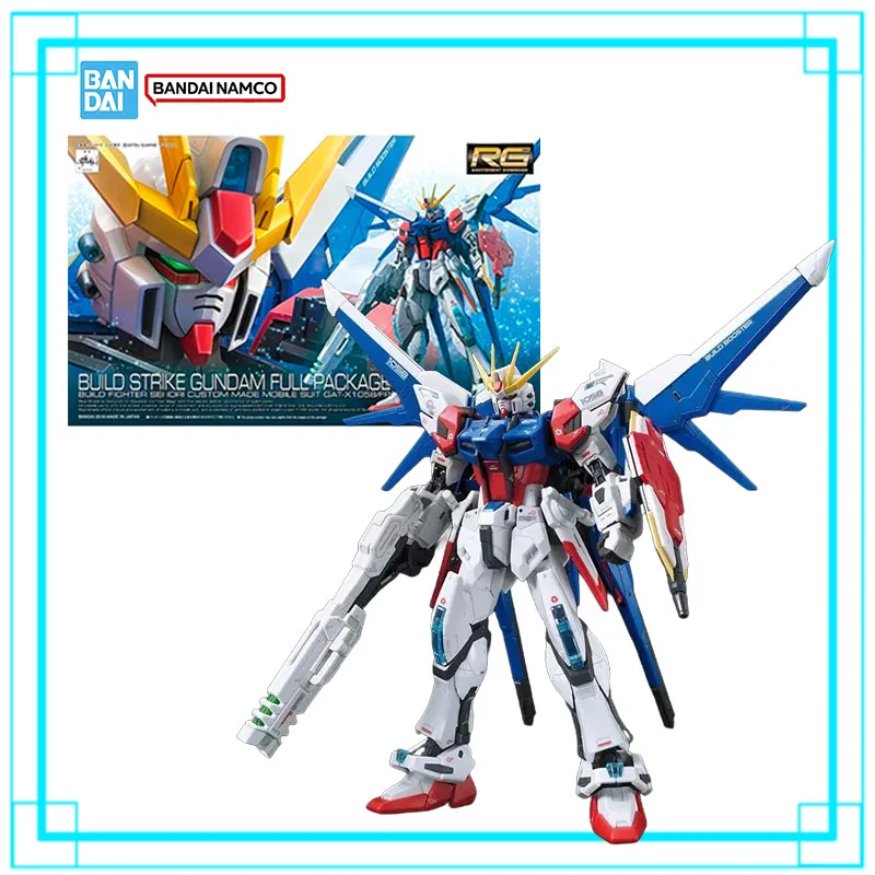 In Stock Bandai Gundam RG 1/144 Build Strike Gundam Full Package Model Kit Anime Action Figure Assembly Collectibles Toys Gifts