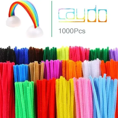100/50Pcs Chenille Stems Bulk 22 Colors Chenille Pipe Cleaner Stems Kids Art and Crafts Projects and Decorations(6 MM x 12 inch) - Image 5