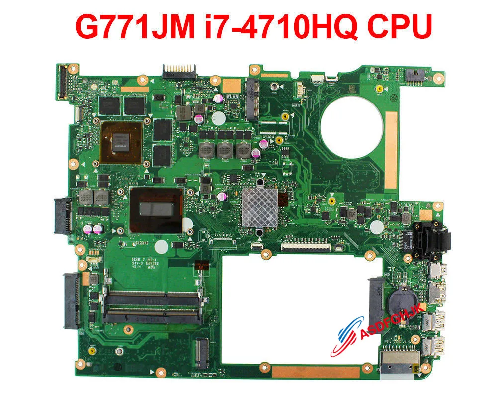 For Asus G771J G771JK G771JM REV2.0 ROG Gaming Laptop Motherboard WITH I7 CPU 100% TESED OK