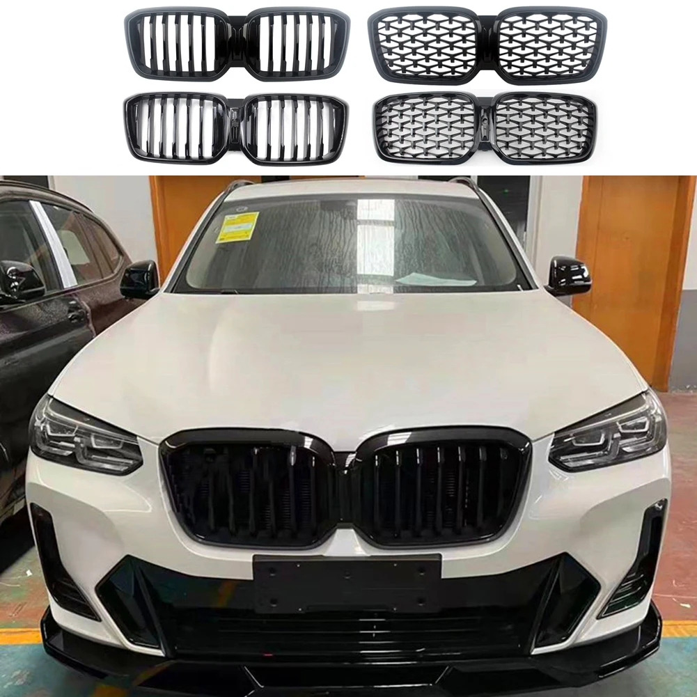 

Front Center Grille Grills Meteor Grille Fit For BMW G01 G02 G08 X3 X4 LCI M40i 20i 30i X3M X4M Diamond Grille 2022+ON