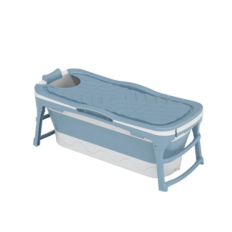 Comfortable Adult Household Full-body Bathtubs Folding Multifunctional Bath Bucket Thickened Plastic Bath Barrel with Armrests