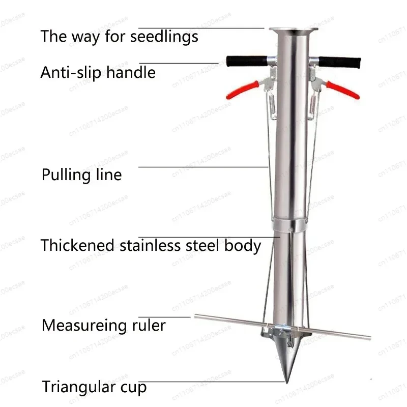 YoungMachine Seedling Transplanter Vegetable Pepper Planting Rapid Seeder Stainless Steel Manual Multifunctional Garden Agricult