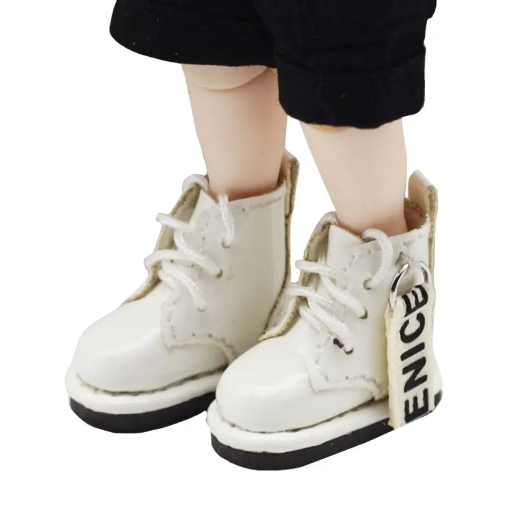 1Pair High-top Obitsu 11 Doll Leather Boots Plating Silver PU Leather 1/12 Bjd Doll Leather Shoes Casual Mini