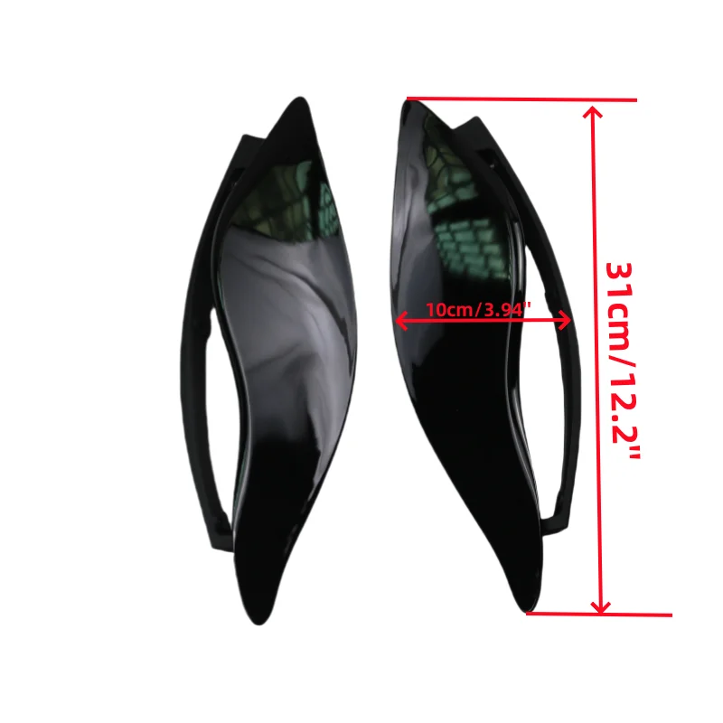 Deflektor Udara Fairing Dapat Disesuaikan Kaca Depan Sayap Samping Sepeda Motor untuk Harley Toring Electra Street Trike Glide 2014-2022
