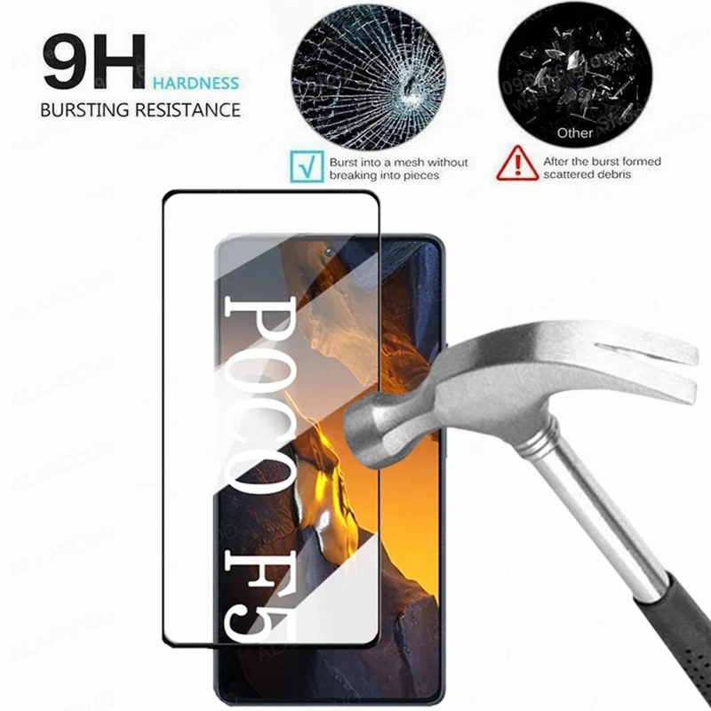 2in1 Tempered Glass For Xiaomi Poco F5 Pro Camera Lens Screen Protector For Xiaomi Poco X5 Pro F5 X5 pro Lens Protective Glass