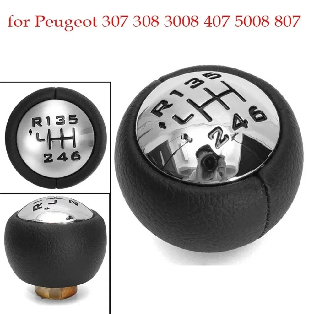 Auto Gear Shift Knob 5 6 Speed Interior Parts for Peugeot 307 308 3008 407 5008 807 for Citroen C3 C4 Lever Ball Car Accessories