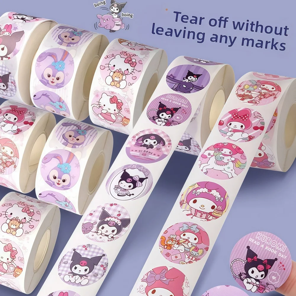 Sanrio Hello Kitty Kuromi My Melody Leuke Cartoon Stickers voor kinderen Kinderdagboek Bonus Cadeau Sluiting Dagboek Boekje Cadeau Beste
