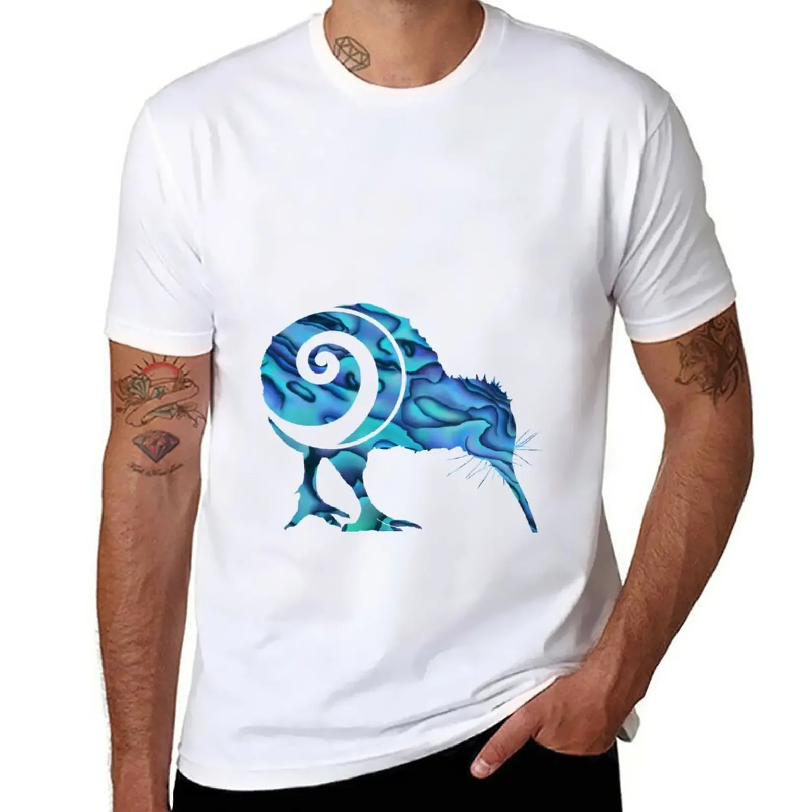 New Paua Kiwi T-Shirt Short sleeve summer top Aesthetic clothing Oversized t-shirt mens graphic t-shirts