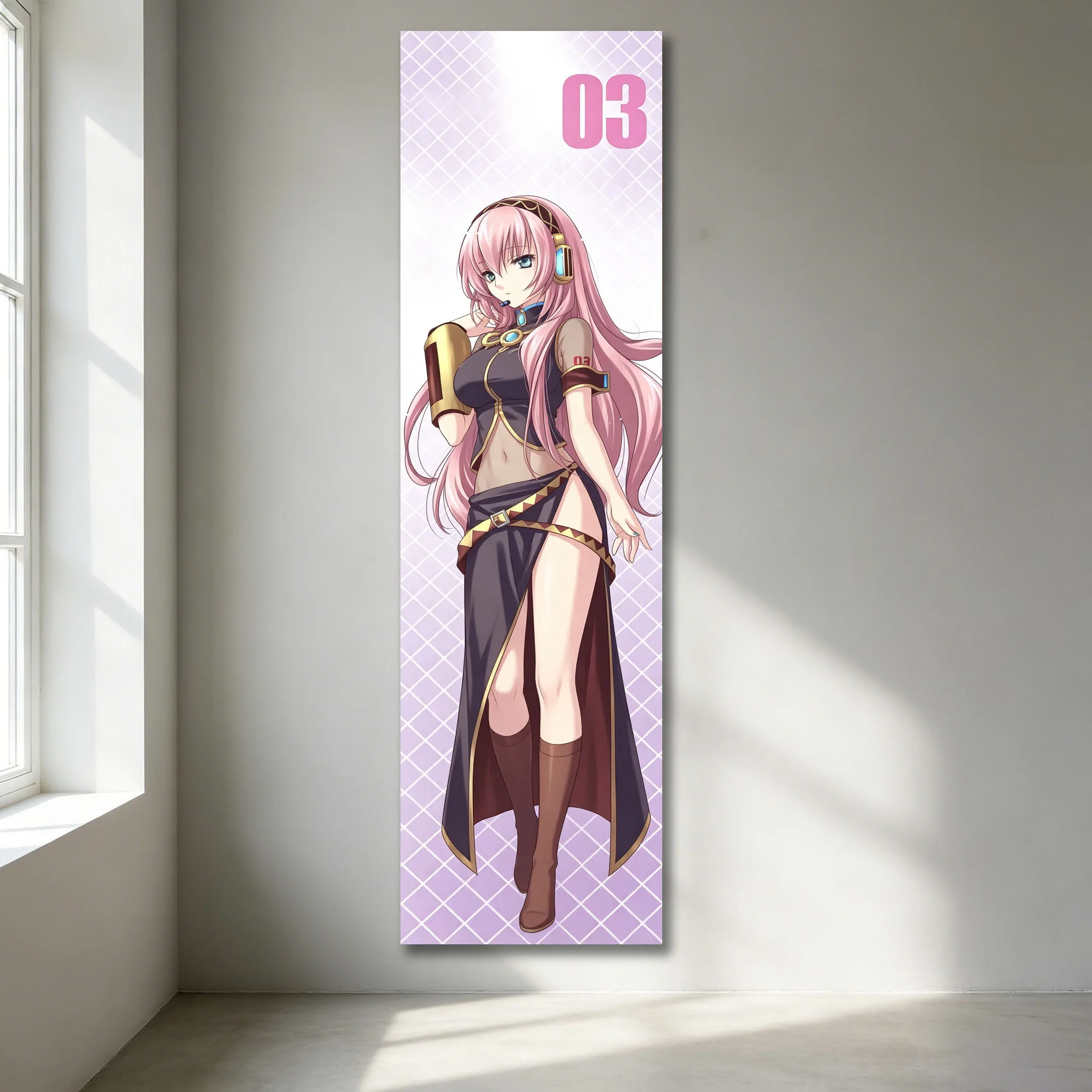 M-Miku Floating in the Deep Sea Tapestry Anime Pink Twintails Girl Large Long Tapestry Suitable For Bedroom Dorm Wall Decor Pink