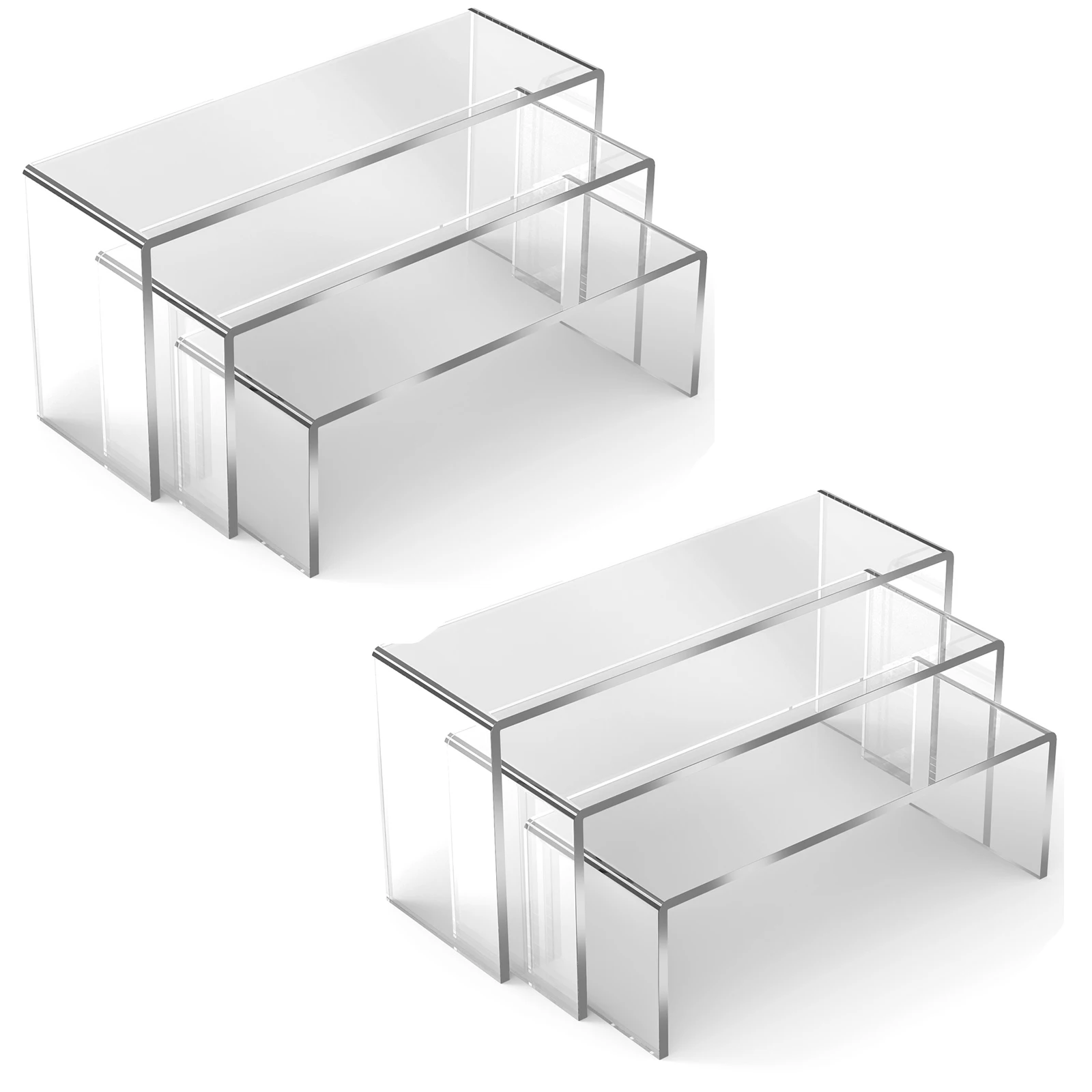 Acryl displayverhogers Duidelijke productstandaard Cupcakeshouder Dessertdisplay Transparante vitrinestandaards Liften Display voor figuren