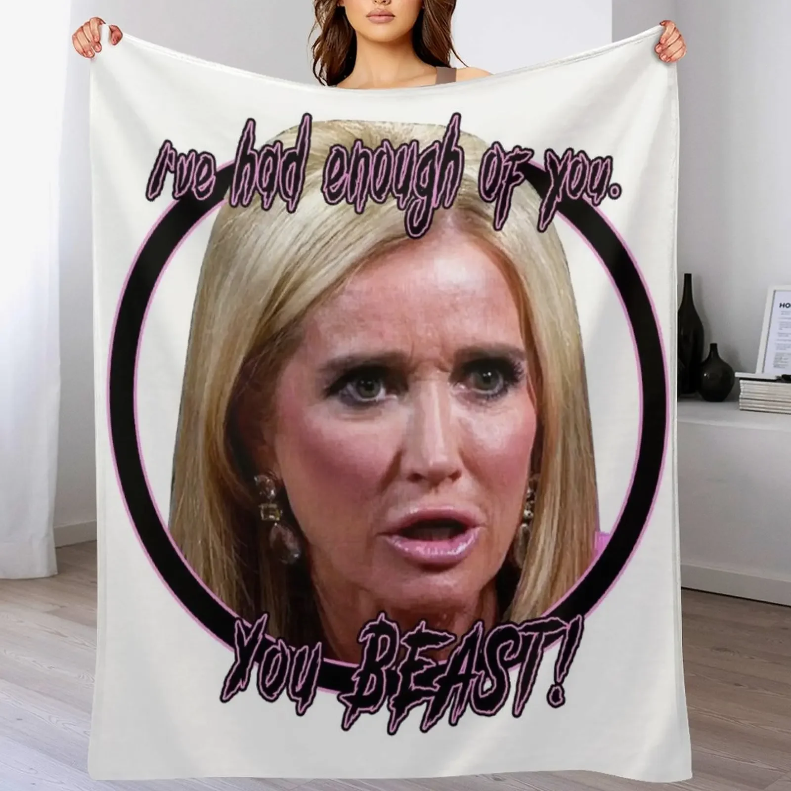Kim Richards - You Beast! Throw Blanket Shaggy Furry Soft Blanket for Bedroom Living Room