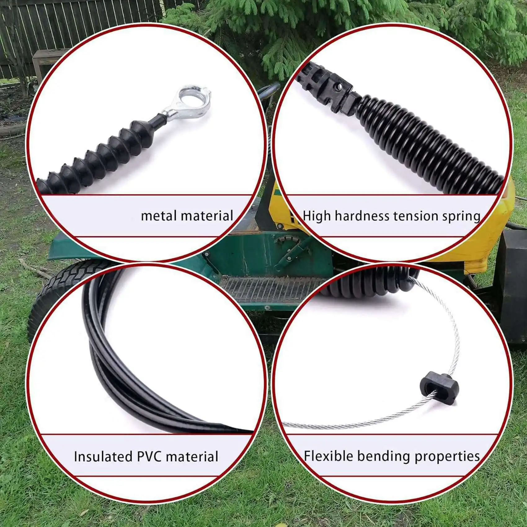 

ABPQ-2X 946-05124A 746-05124A Кабель подъемника палубы, подходящий для машин Craftsman, MTD, дворовых машин, тройного наклона, газонокосилок для маритных тракторов