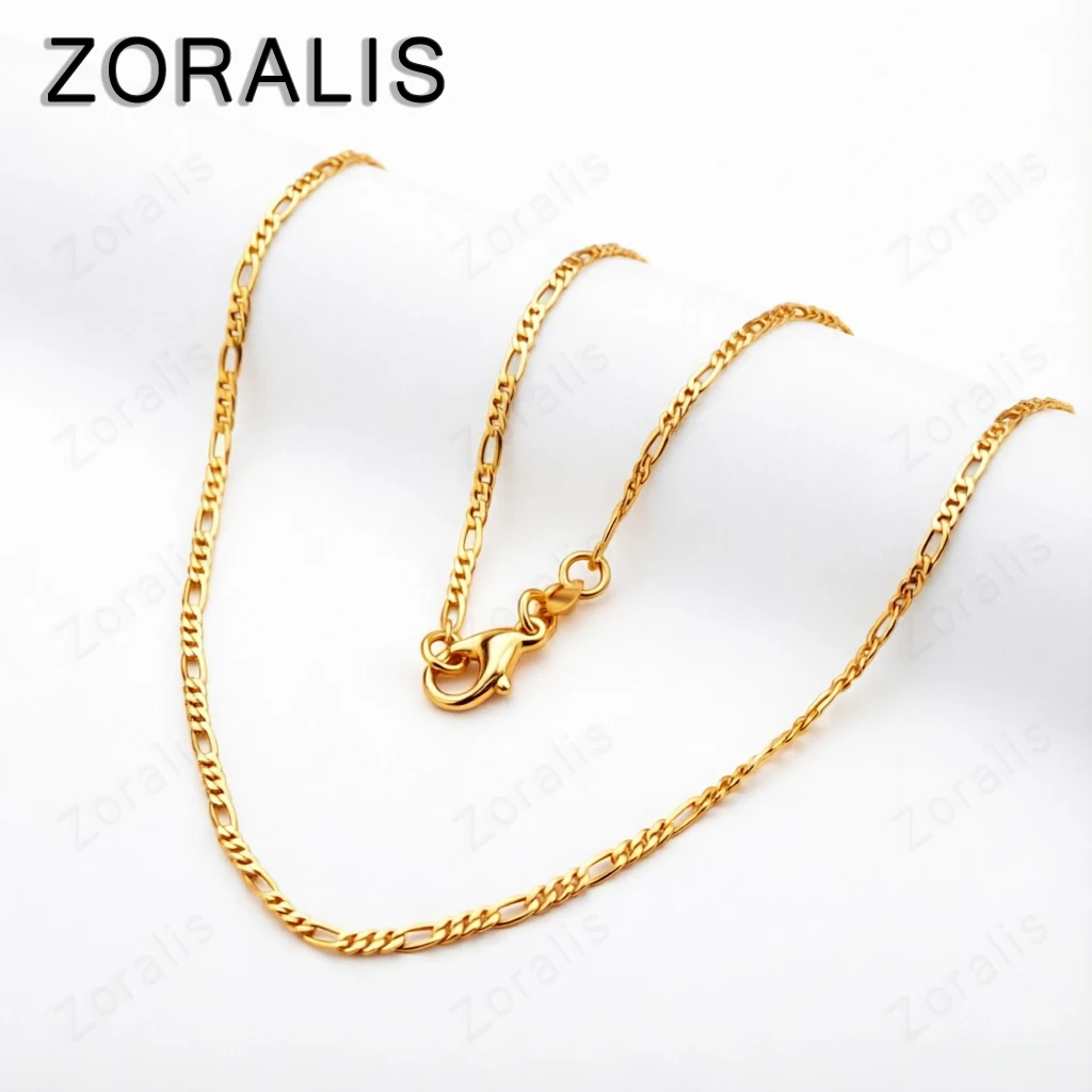 2mm Necklace European and American Popular 18K Gold Geometry Necklace For Women Birthday Party Gift Fashion Fine Jewelry