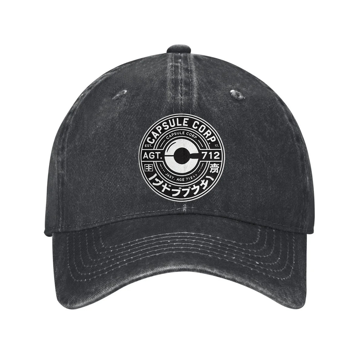 Gorra de béisbol Capsule Corp, gorra deportiva ajustable informal de mezclilla lavada unisex para adultos