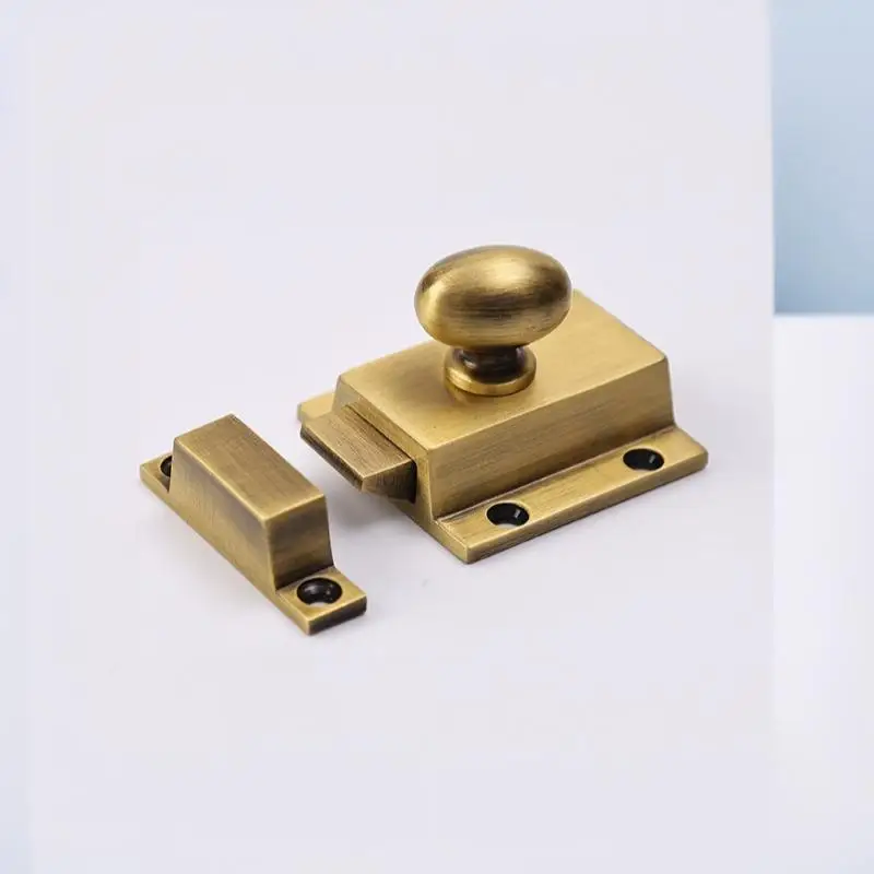 Metal Cabinet Fastener Lock With Receiver Plate For Drawer Fronts Mounted Cupboard Hardware For Either Opening