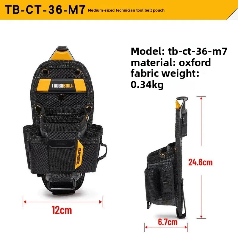 TOUGHBUILT Professionele gereedschapsriem voor elektricien en technicus, volledige serie duurzame zakjes, werkriem met zakken