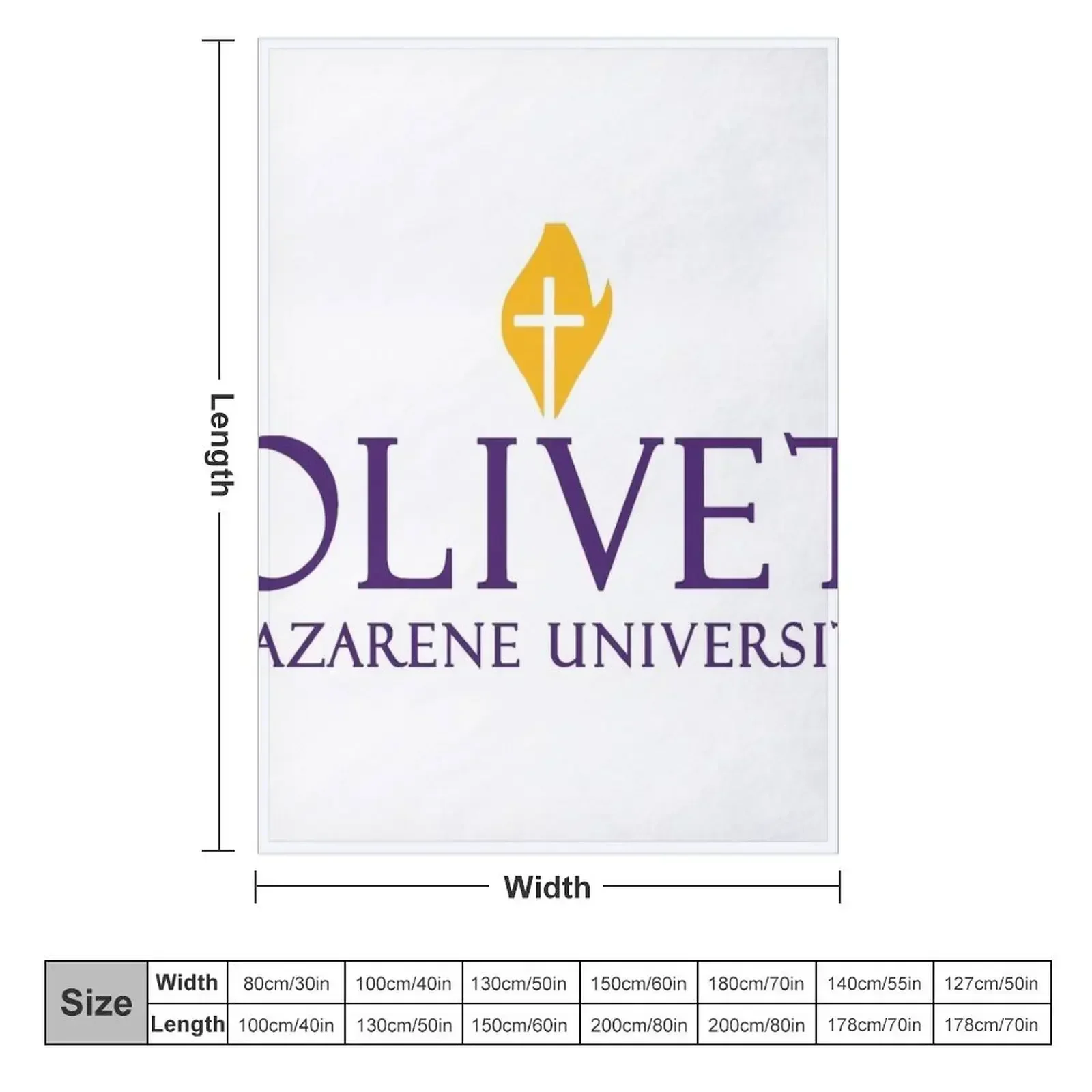 Olivet Nazarene College Throw Blanket couch cozy soft plush fuzzy picnic outdoor blanket