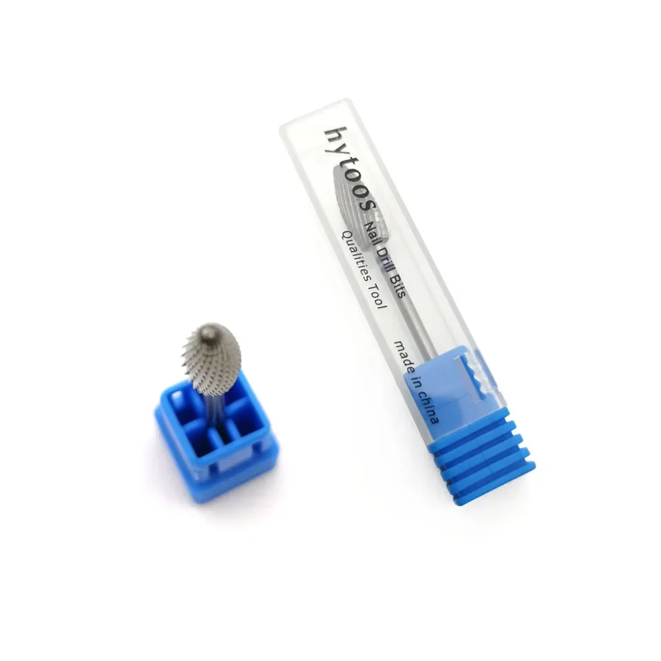 HYTOOS 6 مللي متر لهب بت 3/32 كربيد مسمار مثقاب الخشب قاطعة المطحنة ل مانيكير مسمار الفن معدات أدوات الإكسسوارات #4