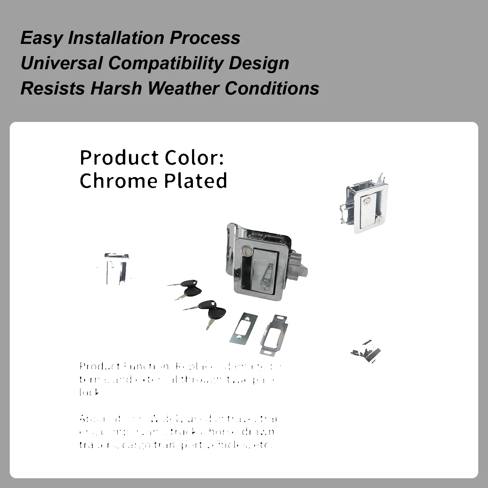 

Rv Door Latch Portable Security With 2 Keys Rv Cargo Door Latch With Paddle Deadbolt For Motorhome Hauler Campervan Truck Cargo