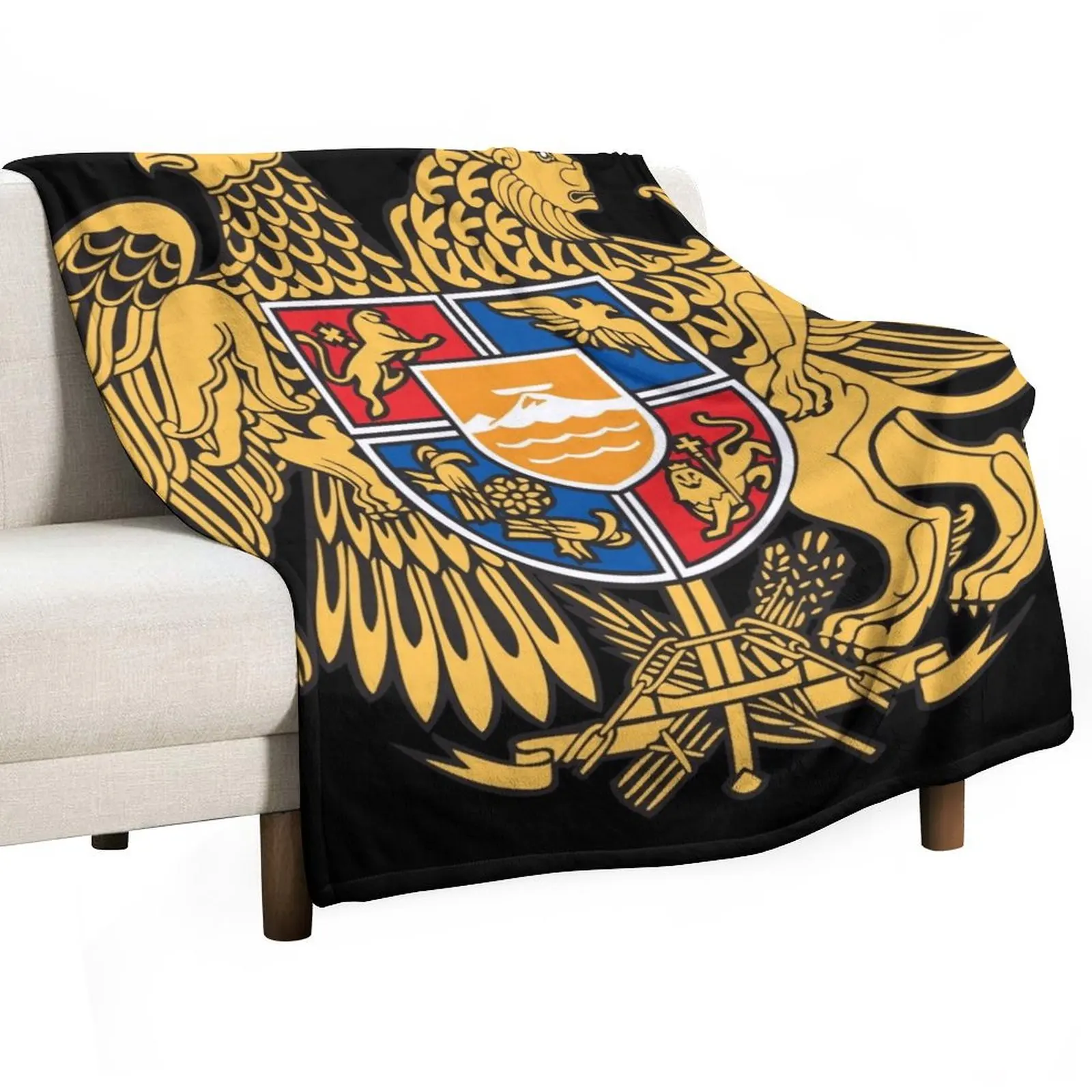 

Coat of arms of Armenia Throw Blanket Moving Thins Blankets