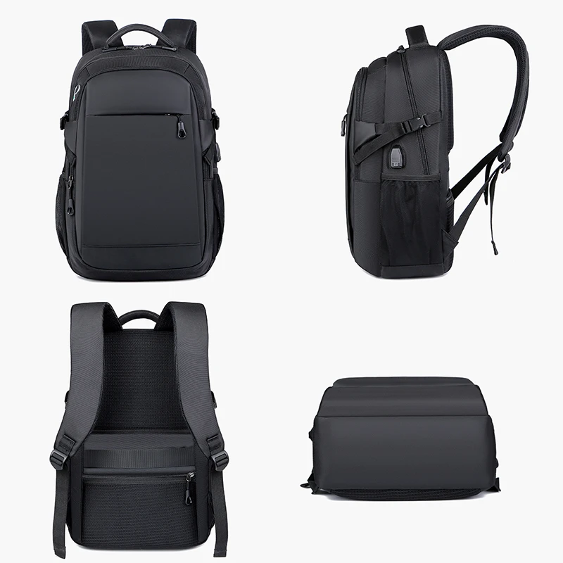 Classics Vintage Unisex Waterproof Backpack USB Charging Large Laptop Rucksack Multi Pocket Business Travel School Shoulder