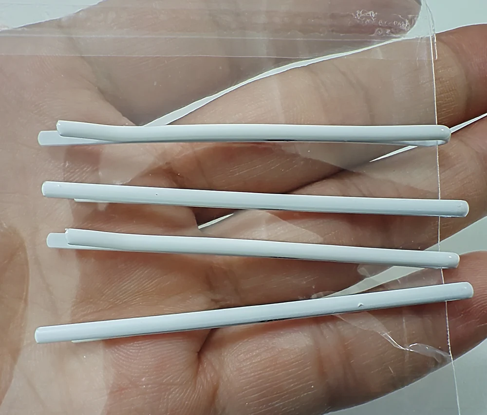 10PCS 7cm Enamel White Flat Metal Bobby Pins Slime Bar Hair Barrettes Clips For DIY Nurses Hairpins Hair Accessories