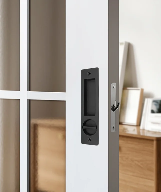 Door Lock Sliding Door Lock Black Indoor Balcony Kitchen Handle Bathroom With Key Mobile Sliding Door Hook