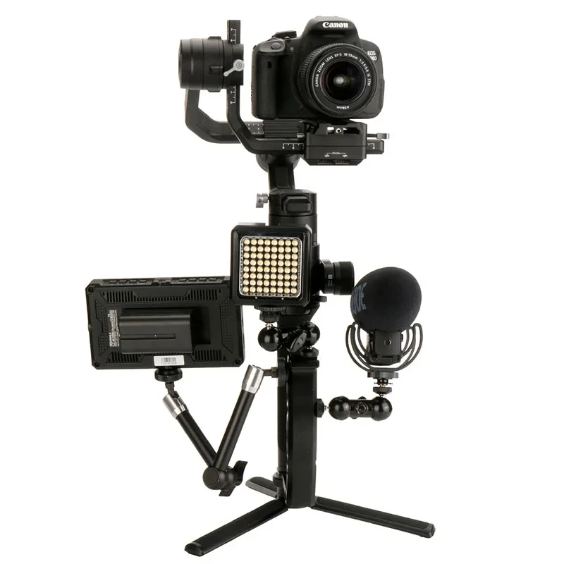 Gimbal Accessories L Bracke for DJI Ronin S Crane 2 V2 Plus Feiyu AK2000 AK4000 DSLR Gimbal Stabilizer Grip with 1/4 Hot Shoe