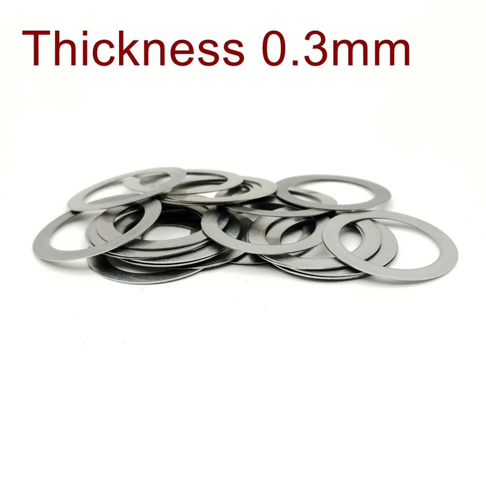 0.1 0.2 0.3 0.5 1.0 Shim Stainless Steel High Precision Ultrathin Adjusting Plain Flat Washer Axle Bearing Spacer Gasket M3-M8