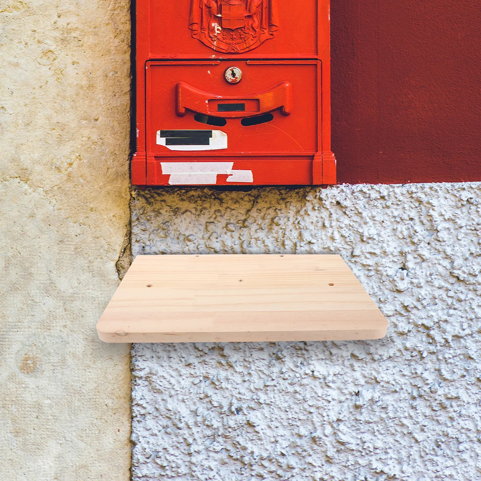 Rectangular Unfinished Wood Outdoor Base Multifunctional Mount Stable Support for Mailbox Birdhouse Library Box Squirrel Feeder