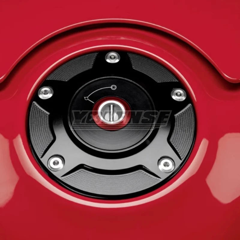 Motorcycle Fuel Tank Cap Gas Oil Tank Cover With Key Airbox Cover For Diavel V4 2023 Streetfighter V2 Panigale 1199 1299 899 959