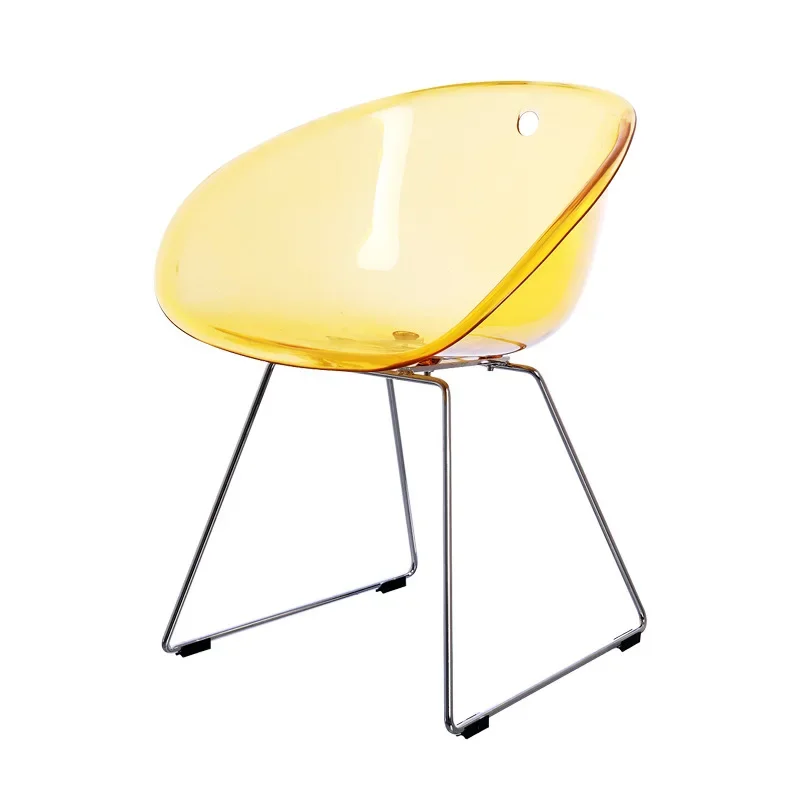 

Transparent acrylic crystal chair creative Nordic casual modern cafe back chair designer