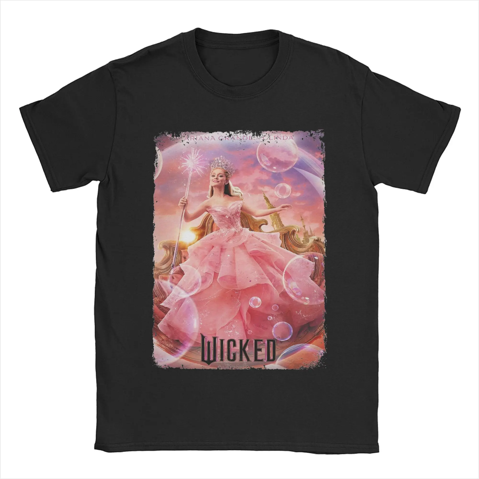 

Wicked Fantasy Movie T-Shirts Men Elphaba Glinda Leisure Cotton Tees Crewneck Short Sleeve T Shirt Printed Clothing