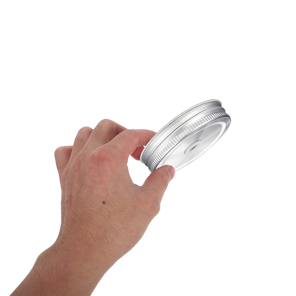 

2 Pcs Lids Stainless Steel Straw Cover Straws Metal Decorative Jars with Wide Mouth Canning
