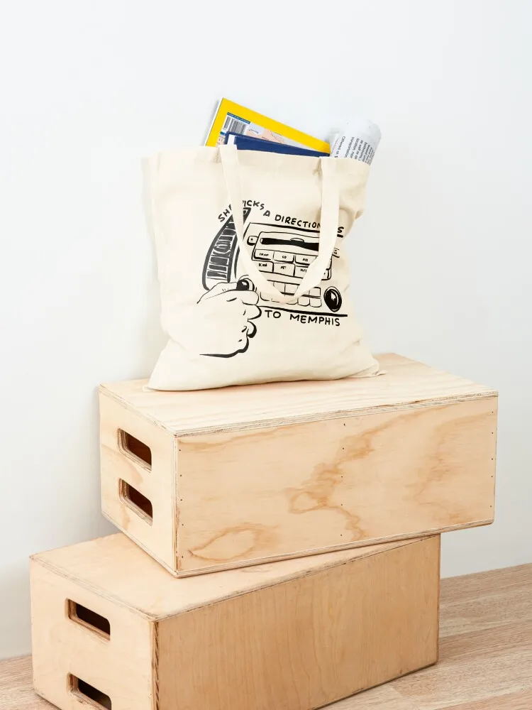 she picks a direction, it’s 90 to memphis Tote Bag bag luxury women Eco bag tote men's hand