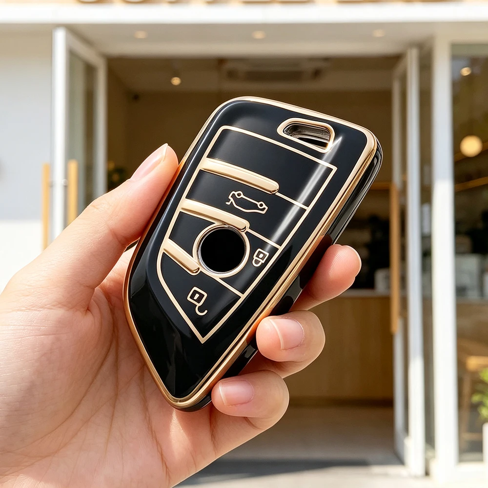 3Buttons TPU Car Remote Key Case Cover Shell Fob for BMW 1 3 5 6 7 Series X1 X3 X5 X6 X7 G20 G30 G11 F15 F16 G01 G02 F48 Keyless