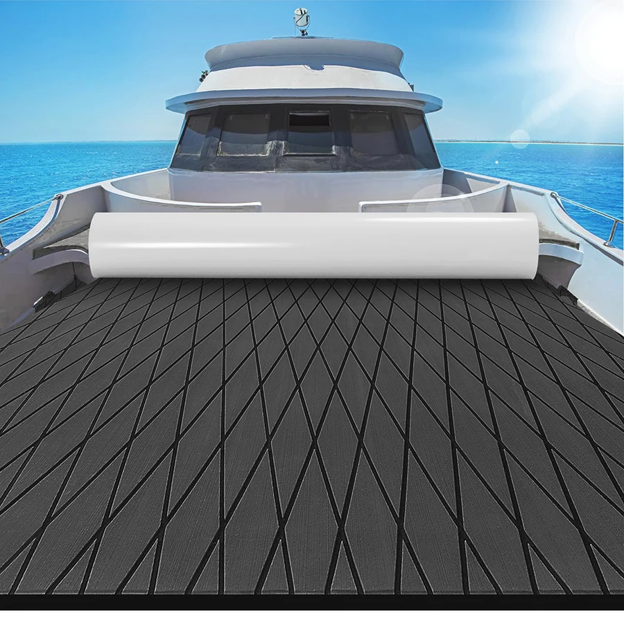 

Водонепроницаемый нескользящий морской настил из ЭВА-пены 2400*1120*6 мм, большой самоклеящийся коврик для пола на яхте, каяке