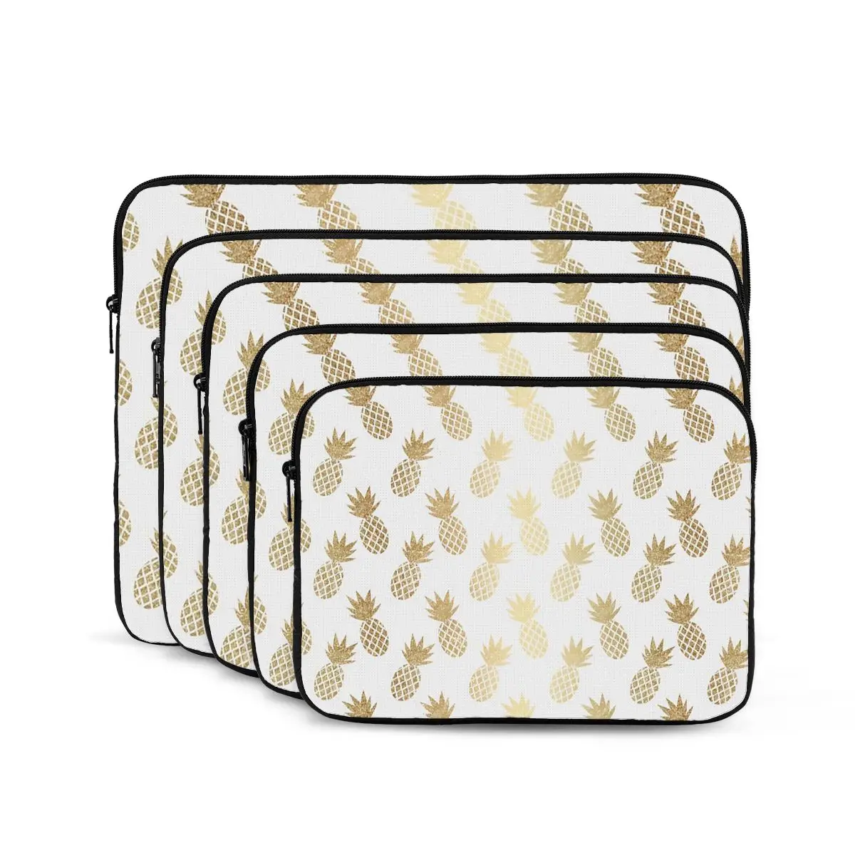 

Gold Pineapple Pattern Notebook Laptop Bag Case Pouch Notebook Sleeve Cover Bag Tablet Shockproof Case Bag