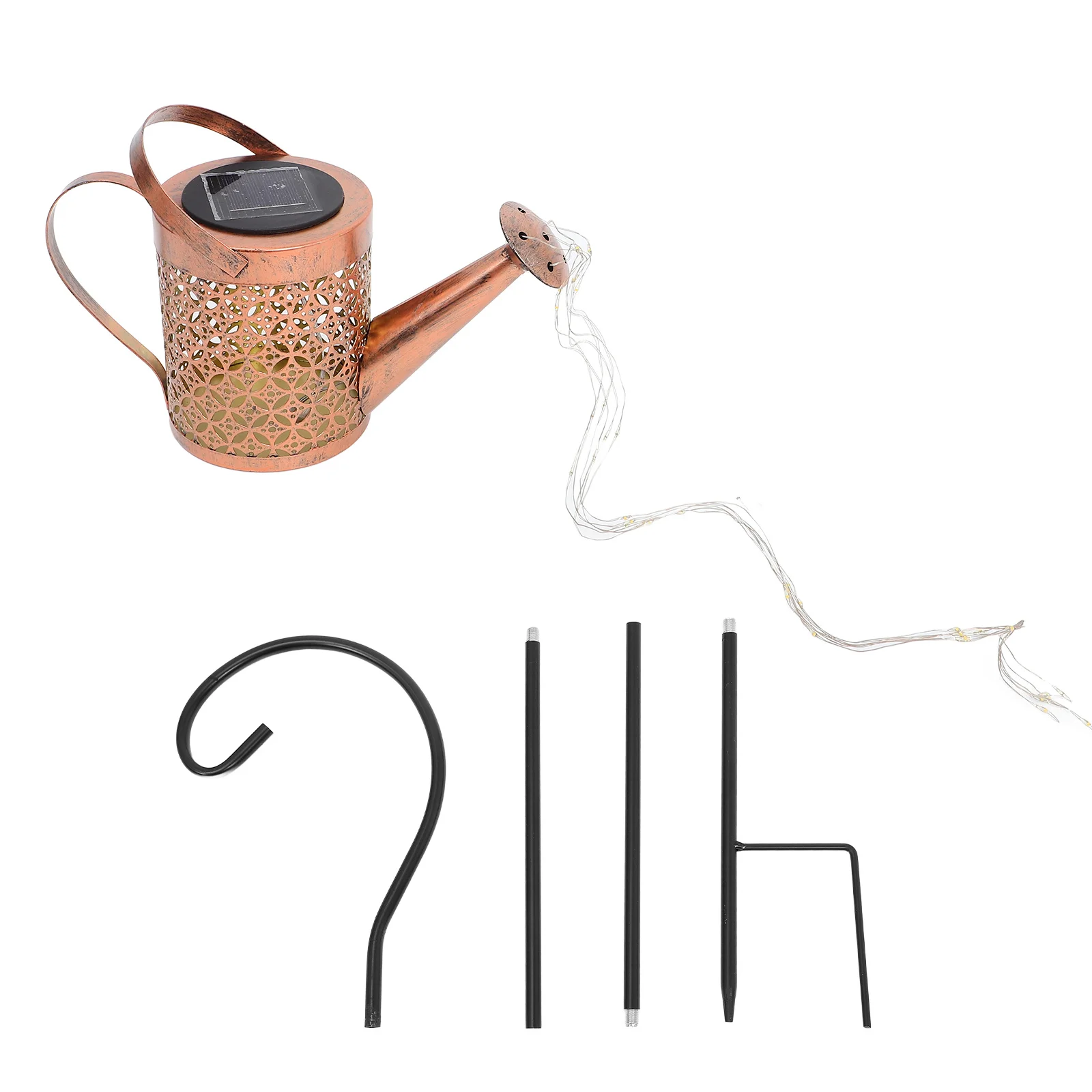 1Set Solar Kettle Light Outdoor Garden Lamp Waterproof Vintage Design for Yard Lawn Pathway Decorative Landscape Lighting